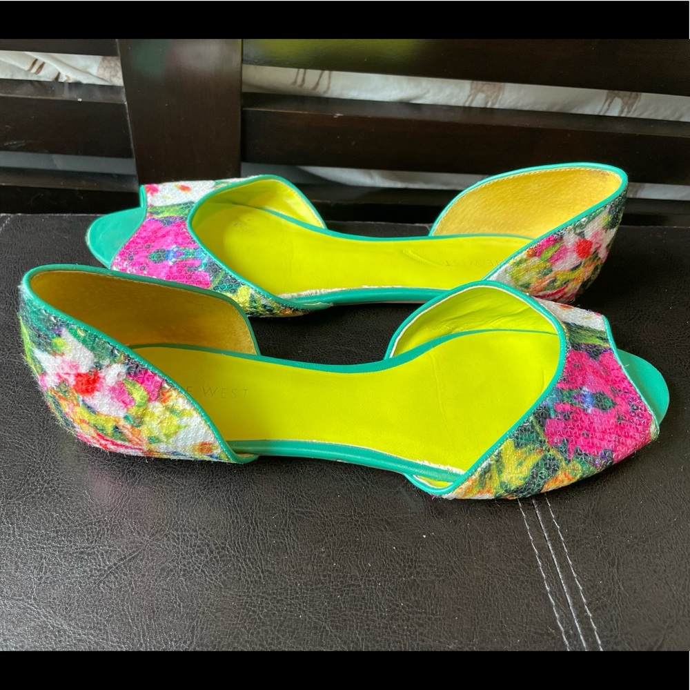 Nine West floral sequin women’s shoes 9.5